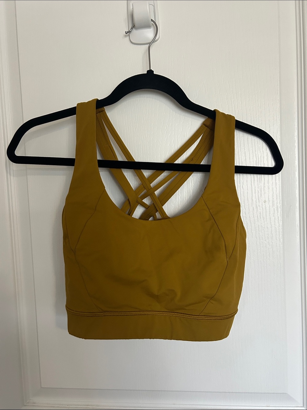 lululemon athletica Crossback Wireless Sports Bra — Mustard